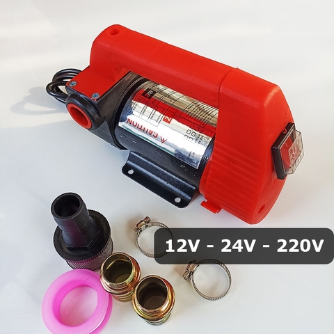 Máy bơm dầu nhớt nhiên liệu 220V DC 12V 24V công suất 36m³/h