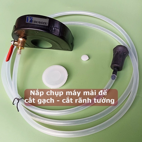 Nắp chụp gắn máy mài để cắt gạch và rãnh tường - Hỗ trợ dẫn nước