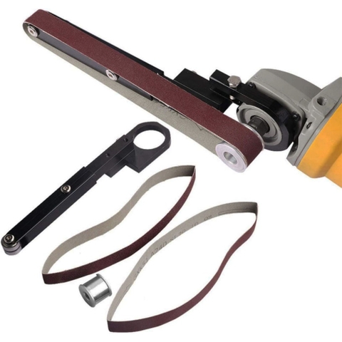 Bộ Chuyển Đổi Máy Mài Nhám Dây Đai - Chuyển máy Mài Góc thành mài dao kéo, đánh bóng