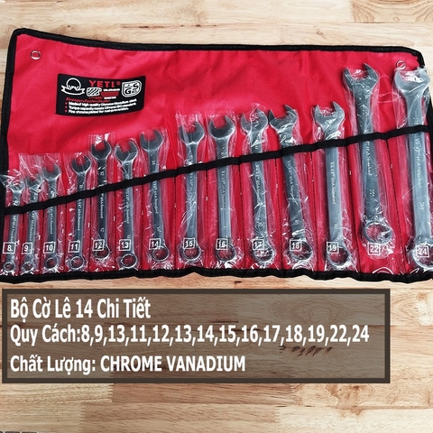 Bộ Cờ Lê Vòng Miệng YETL Chính Hãng 14 chi tiết Tiêu Chuẩn Mỹ