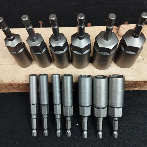 Đầu chụp khẩu Bulong sâu lòng Chân lục giác lắp máy khoan bắn vít Dài 80mm