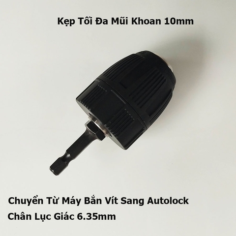 Đầu chuyển Đầu chuyển từ Máy bắn vít sang Khoan kẹp 10mm