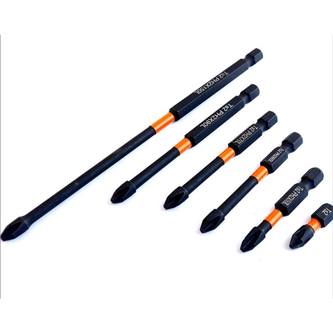 Mũi Bắn Vít Đầu PH2 Ngắn Dài các loại Từ tính cao, Chống va đập Chống tòe đầu