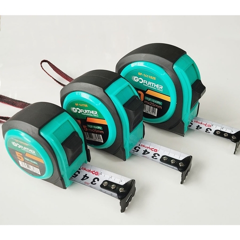 Thước Cuộn GF (Thước Rút) 5m 7.5m 10mm Bản rộng 25mm Cứng Vỏ bọc cao su Chống va đập