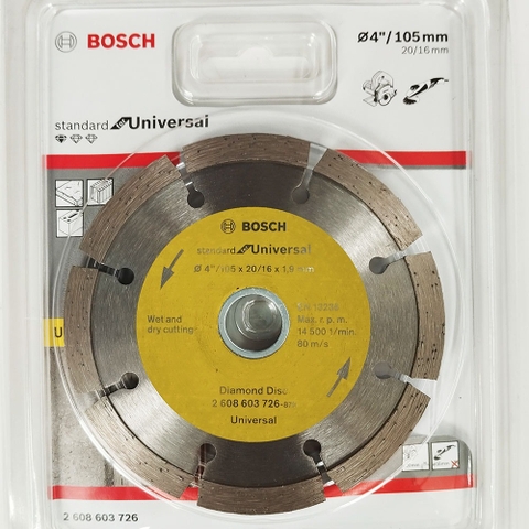 Đĩa Cắt Kim Cương 105mm Chuyên Cắt Bê Tông Thương Hiệu Đức BOSCH Chính Hãng - Lưỡi Cắt Bê Tông STANDARD FOR UNIVERSAL