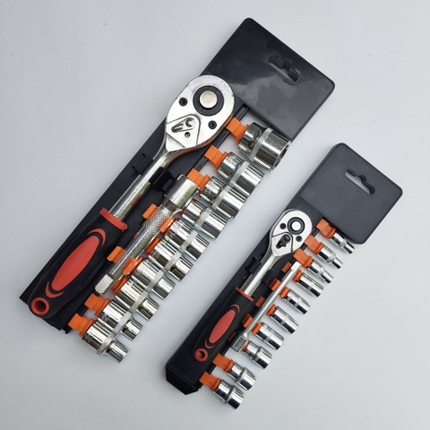 Bộ Khẩu SOCKET Gồm 12 Chi tiết từ 8 - 24mm Hệ 1/2 và 1/4