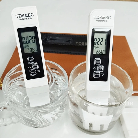 Máy Đo Kiểm Tra Nước Sạch PPM TDS&EC (Kèm Bao Da) - Bút Đo Thử Nước Sạch