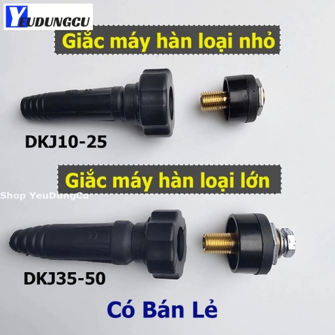 Bộ Giắc Hàn Ren Xoáy DKJ 10-25 & 35-50
