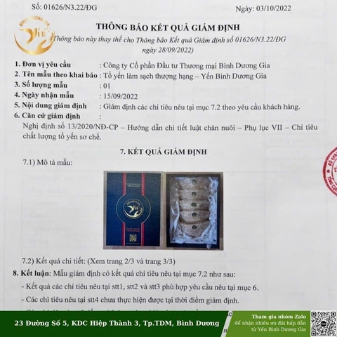 Yến sào Bình Dương Gia | Mô hình 4 trong 1 (Nhà nuôi yến - Sản xuất - Chế biến - Bán hàng) tại Bình Dương