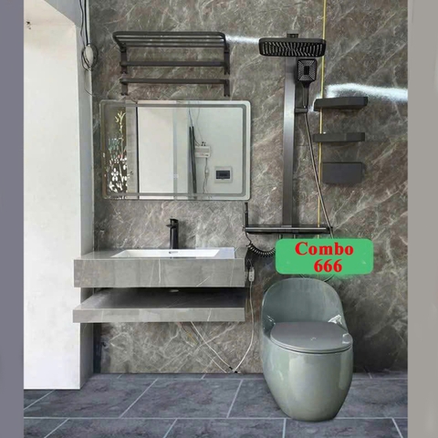 Combo phòng tắm, combo nhà tắm, trọn bộ thiết bị vệ sinh phòng tắm 210