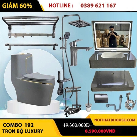 Combo phòng tắm, combo nhà tắm, trọn bộ thiết bị vệ sinh phòng tắm 192