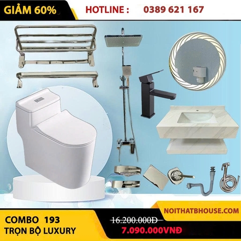 Combo phòng tắm, combo nhà tắm, trọn bộ thiết bị vệ sinh phòng tắm 193
