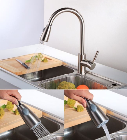 Vòi chậu rửa bát dây rút  loại 2 VC 5020A