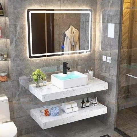 BÀN ĐÁ ĐẶT LAVABO 2 TẦNG