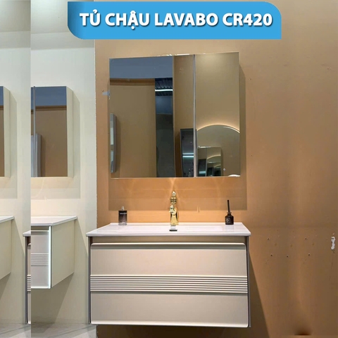 Bộ Tủ Gương Phòng Tắm, Tủ Lavabo Đẹp, Tủ Lavabo Phòng Tắm CR 420