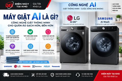 Máy Giặt AI Là Gì? Công Nghệ Giặt Thông Minh Có Đáng Mua?