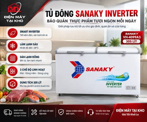 Tủ Đông Sanaky Inverter Loại Nào Tốt? Có Đáng Mua 2026?