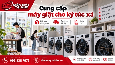 Cung Cấp Máy Giặt Cho Ký Túc Xá: Tư Vấn Model & Báo Giá B2B