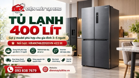 Tủ Lạnh 400 Lít Nào Tốt? Gợi Ý Model Phù Hợp Gia Đình 2026