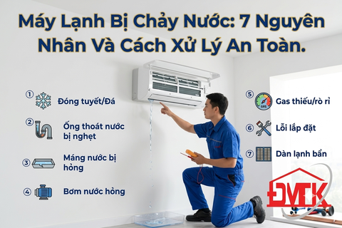 Máy Lạnh Bị Chảy Nước: 7 Nguyên Nhân Phổ Biến Và Cách Khắc Phục Hiệu Quả