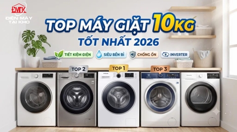 Top Máy Giặt 10kg Đáng Mua Nhất 2026 Cho Gia Đình