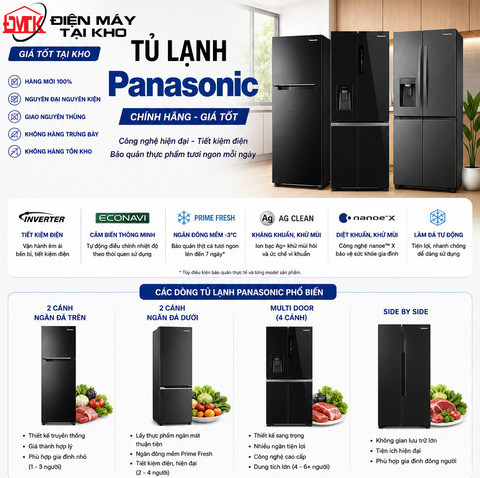 Tủ Lạnh Panasonic Chính Hãng: Công Nghệ Hiện Đại, Tiết Kiệm Điện