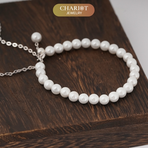 Lắc tay BCJ02 vòng tay ngọc trai thanh nhã Chariot Jewelry