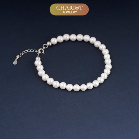 Lắc tay BCJ03 ngọc trai mix màu quý phái Chariot Jewelry