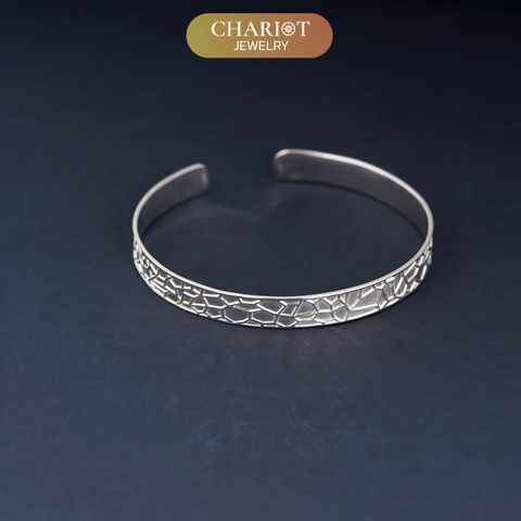 Lắc tay BCJ12 họa tiết vết nứt cá tính Chariot Jewelry