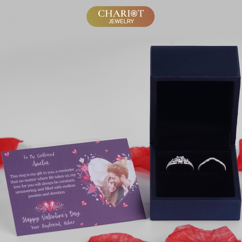 Nhẫn bạc S925 nữ NCJ114 Unity Sparkle, nhẫn couple bạc, quà tặng 8-3 ý nghĩa dành tặng bạn gái, ChariotJewelry