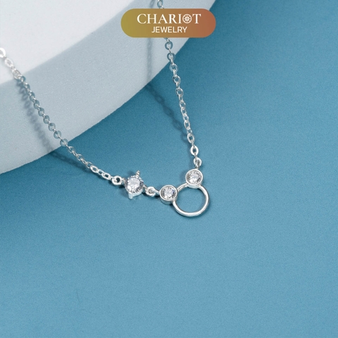 Dây chuyền DCJ103 chuột Mickey xinh xắn bạc 925 ChariotJewelry