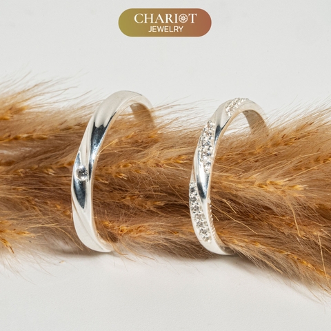 Nhẫn đôi bạc S925 nam nữ NCJ102 Fateful Union, nhẫn couple bạc, quà tặng Valentine ý nghĩa dành tặng bạn gái, ChariotJewelry