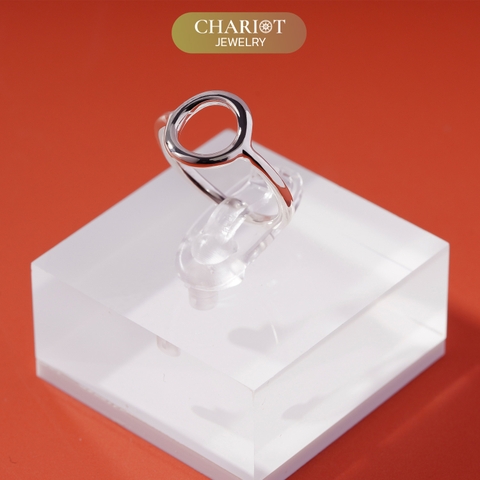 Nhẫn Bạc NCJ33 Hoạ Tiết Tròn Trơn Chariot Jewelry