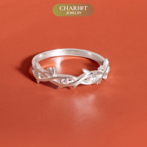 Nhẫn đôi bạc S925 nam nữ NCJ119 Harmony, nhẫn couple bạc, quà tặng 8-3 ý nghĩa dành tặng bạn gái, ChariotJewelry