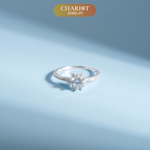 Nhẫn bạc NCJ92 Embellished đính đá CZ, quà tặng sinh nhật dành tặng bạn gái, ChariotJewelry