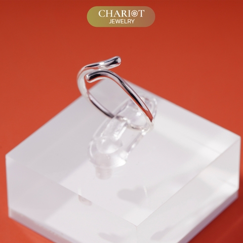Nhẫn bạc NCJ18 Xoắn Hở Đơn Giản Chariot Jewelry