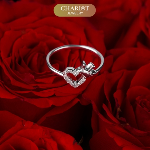 Nhẫn bạc NCJ55 S925 Minimalist Tiny Heart, quà tặng 8-3 ý nghĩa dành cho bạn gái, Chariot Jewelry