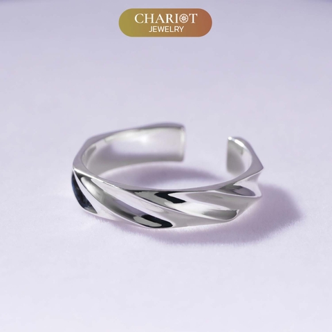 Nhẫn Bạc NCJ19 Lượn Sóng Vintage Chariot Jewelry