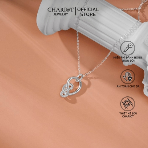 Dây chuyền bạc DCJ18 Tình yêu vĩnh cửu s925 ChariotJewelry