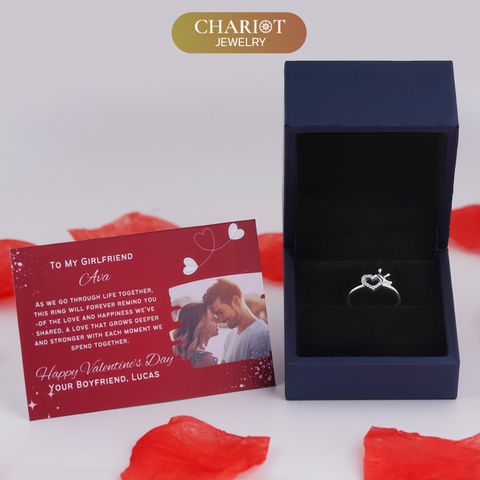 Nhẫn bạc NCJ55 S925 Minimalist Tiny Heart, quà tặng 8-3 ý nghĩa dành cho bạn gái, Chariot Jewelry