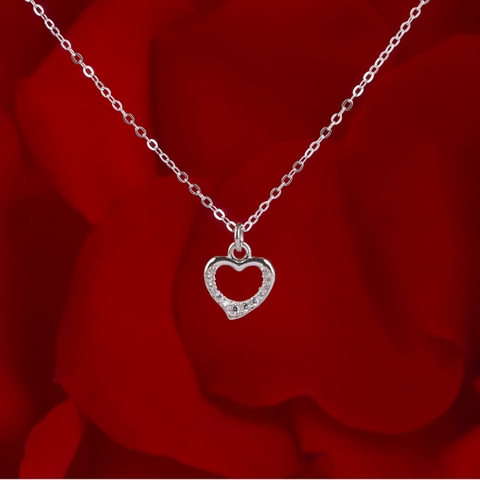 Dây chuyền bạc S925 DCJ212 Cherished Heart, quà tặng Valentine ý nghĩa, Chariot Jewelry