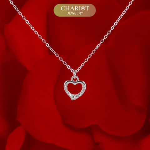 Dây chuyền bạc S925 DCJ212 Cherished Heart, quà tặng Valentine ý nghĩa, Chariot Jewelry