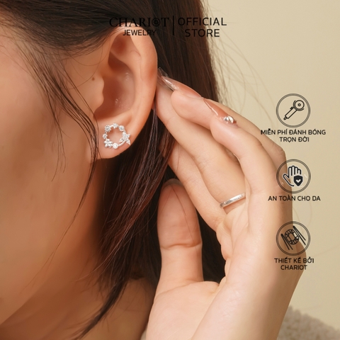 Khuyên tai bạc ECJ41 Vernalagnia S925 ChariotJewelry