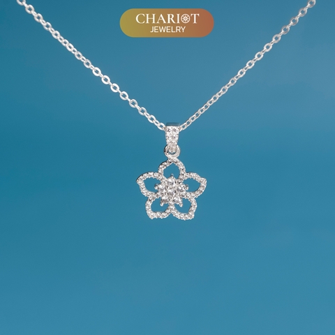 Dây chuyền DCJ105 bông hoa 5 cánh bạc 925 ChariotJewelry