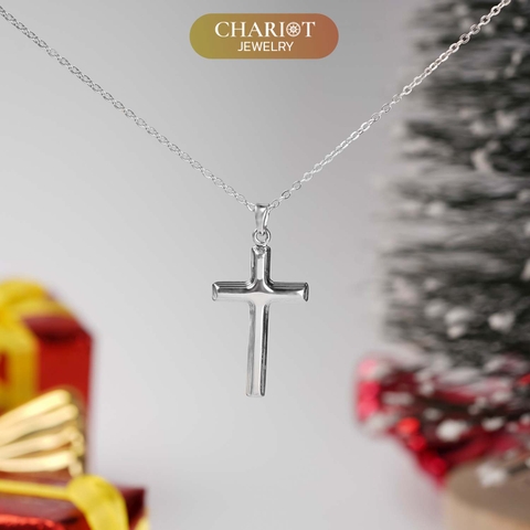 Dây chuyền bạc DCJ08 chữ thập ChariotJewelry