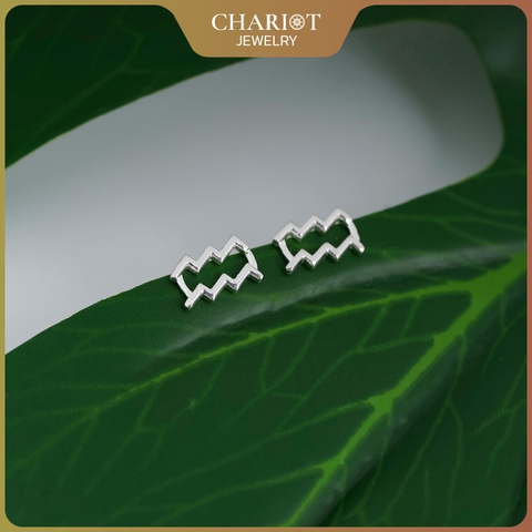 Khuyên tai bạc ECJ53 dấu ấn cung hoàng đạo ChariotJewelry