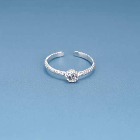 Nhẫn bạc NCJ30 hình mặt trăng đính đá, quà tặng sinh nhật dành cho bạn gái ChariotJewelry