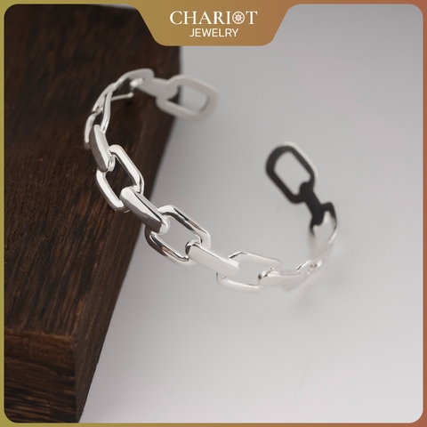 Lắc tay BCJ13 họa tiết dây xích hiện đại Chariot Jewelry