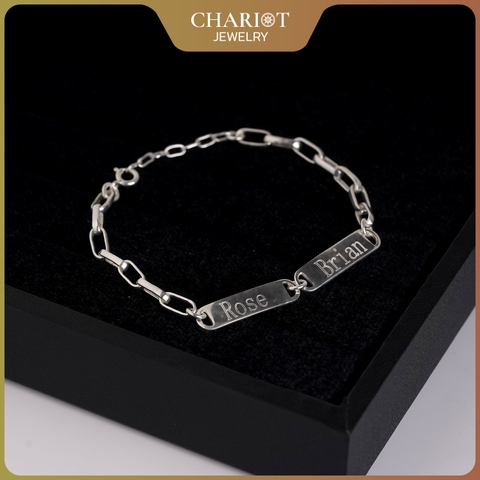 Lắc tay BCJ22 khắc tên  Chariot Jewelry