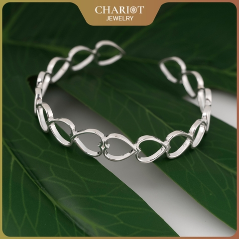 Lắc tay BCJ24 liên kết trái tim Chariot Jewelry